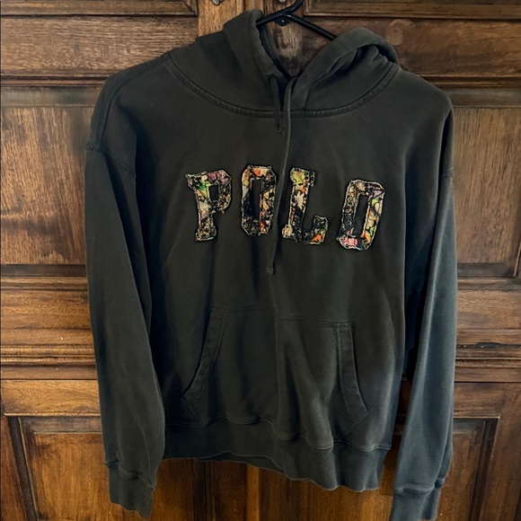 Polo Ralph Lauren Tops - Polo by Ralph Lauren Dark Hoodie with Floral Logo